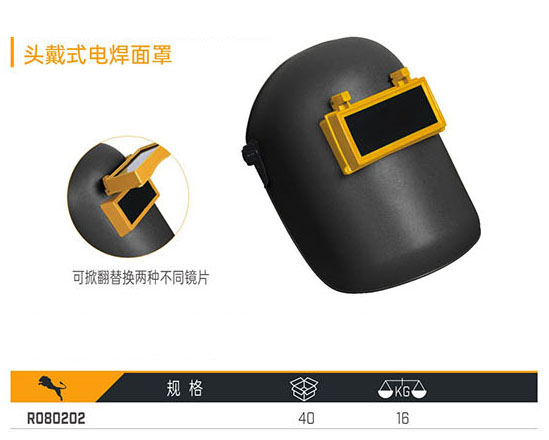 R080202 頭戴式電焊面罩