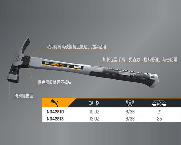 N042810 N042813 加長包塑柄羊角錘（方頭直角）