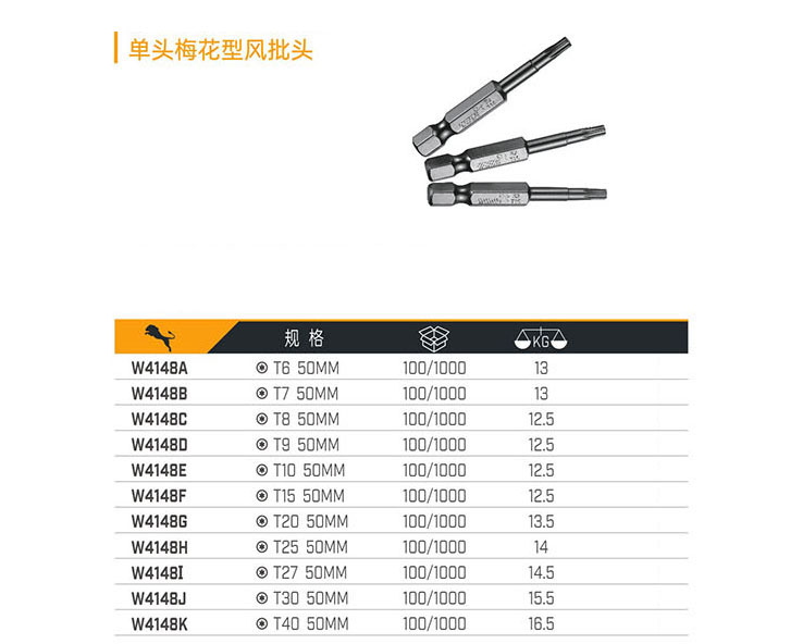 單頭梅花型風(fēng)批頭