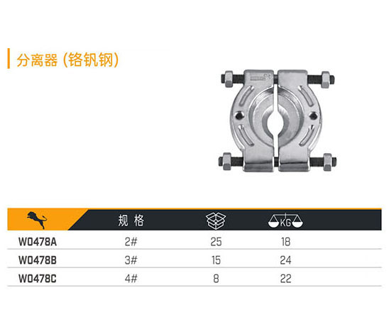 W0478A W0478B W0478C 分離器（鉻釩鋼）