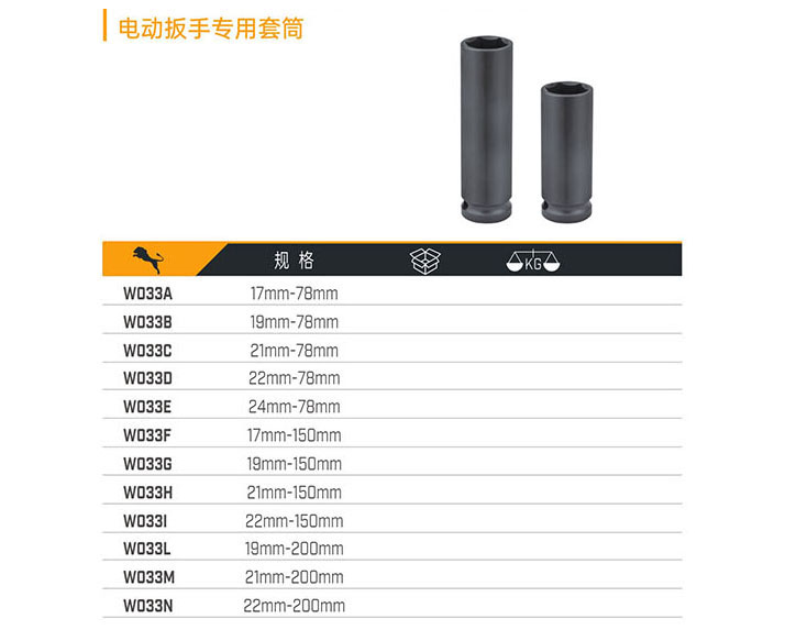電動扳手專用套筒