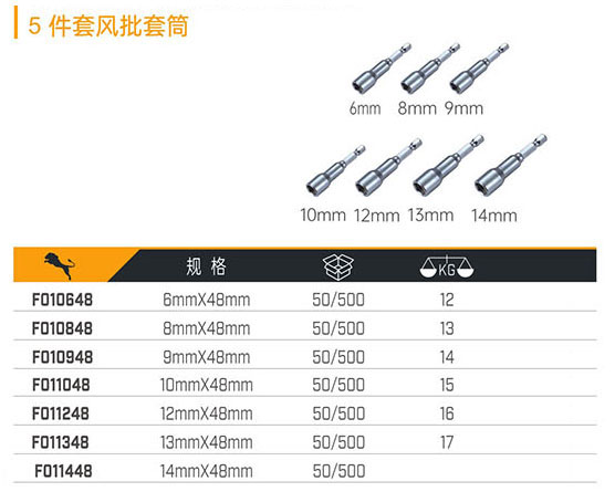 5件套風(fēng)批套筒