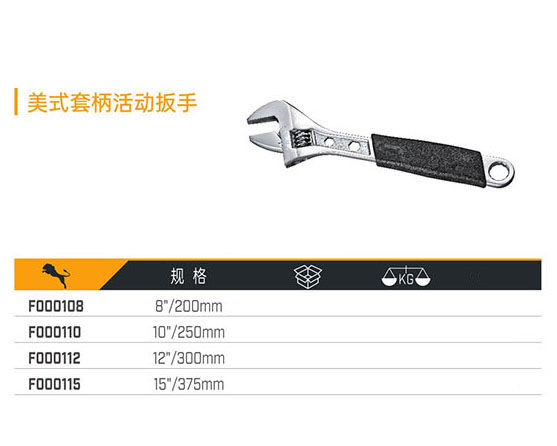 F000108 F000110 F000112 F000115 美式套柄活動扳手