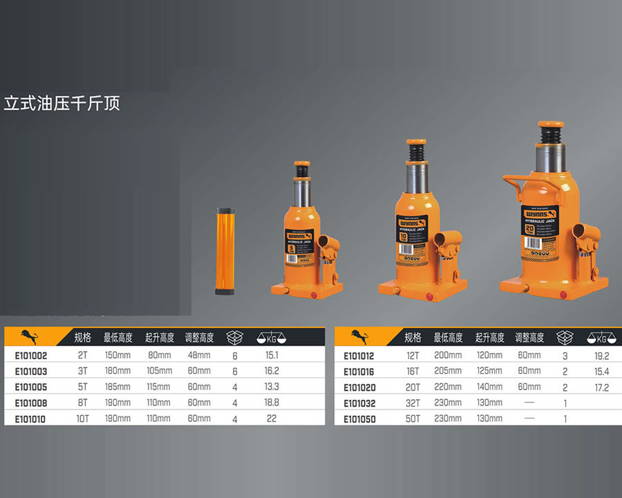 E101002 E101003 E101005 E101008 E101010 E101012 E101016 E101020 E101032 E101050 立式油壓千斤頂