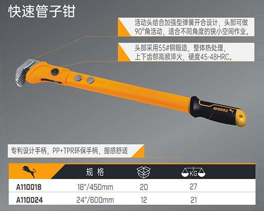 A110018 A110024 快速管子鉗