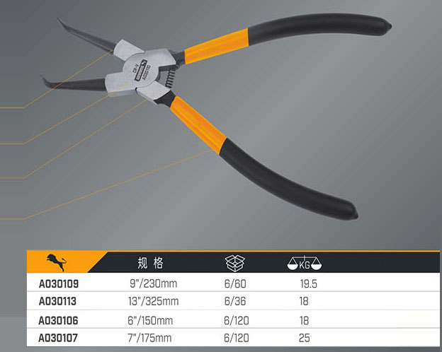A030109 A030113 A030106 A030107 臺式卡簧鉗（內(nèi)卡彎咀）