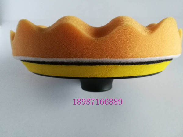 海棉波浪拋光輪，吸頭180mm